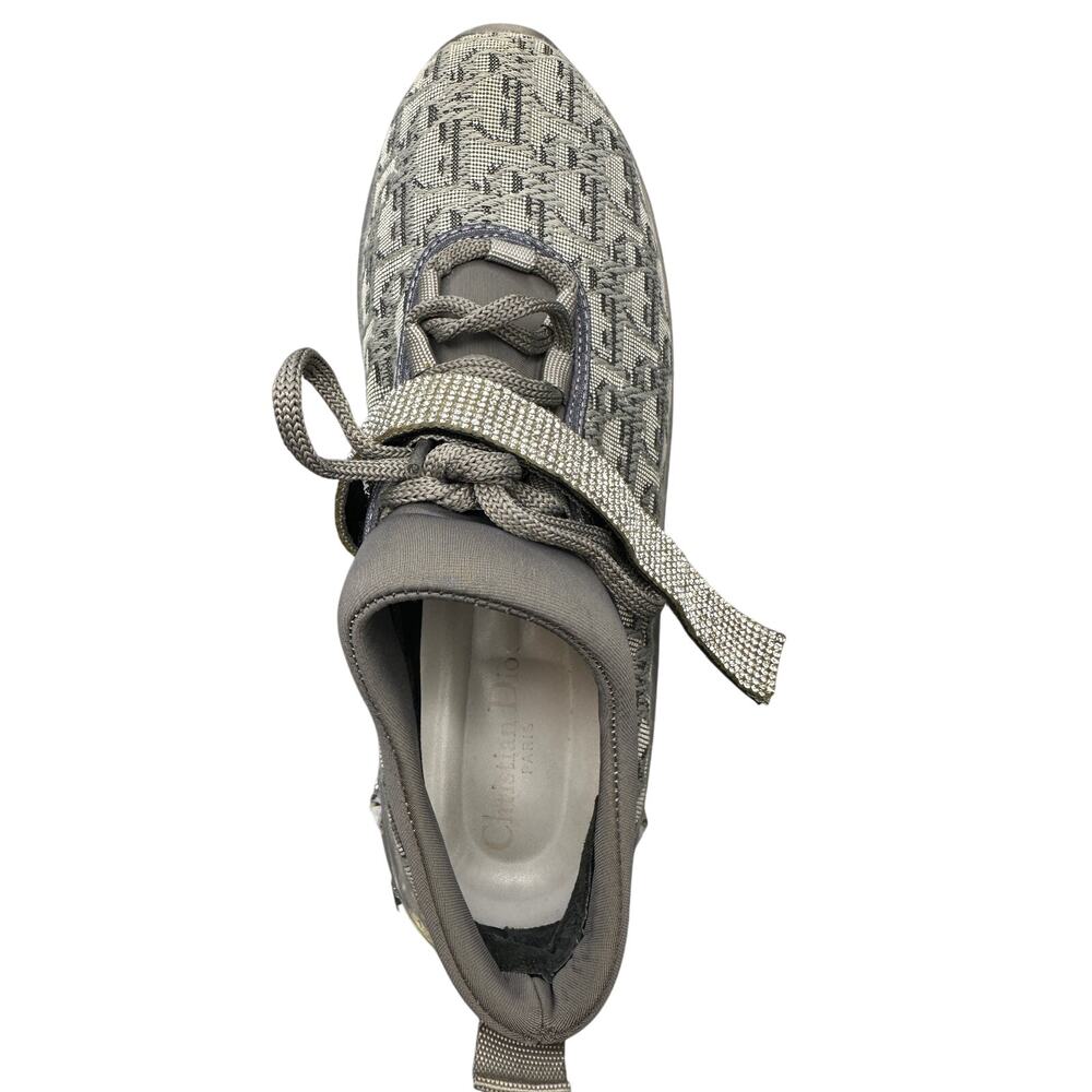 Dior D-Connect MG Rhinestone Sneaker Gray Women's EU 39 US 8.5-9 Right Shoe - Picture 11 of 12